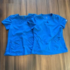 Med Couture Women's Blue Scrub Tops